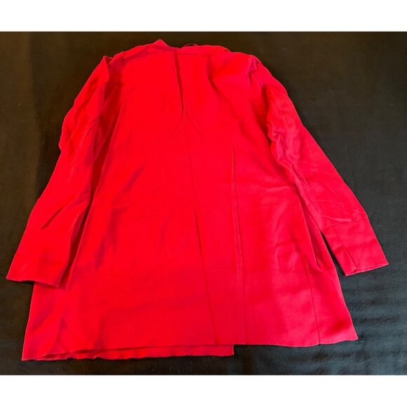 Van Heusen Womens Red Open Front Cardigan Sweater Size XLarge Cotton/Nylon Blend - Picture 8 of 11
